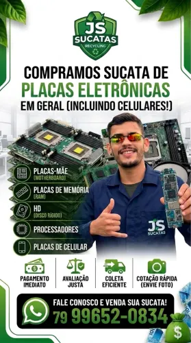 Compramos materiais eletrônicos