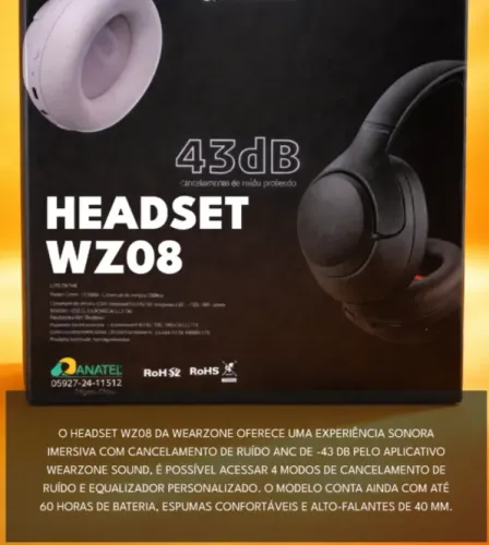 Fone Headset WZ08 da Wearzone