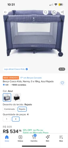 Berço portátil 