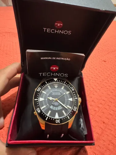 Relógio Technos Skydiver WT2050AH-2P Dourado Anadigi Resistente Água 150m