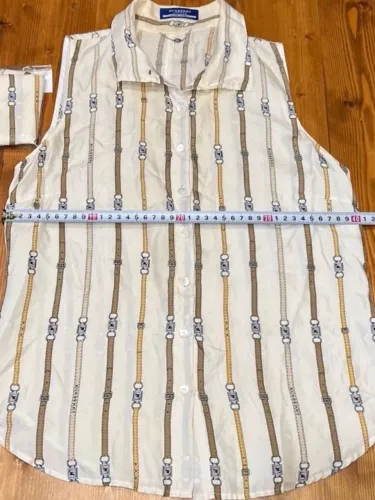 camisa regata burberry em seda - feminina 100% original 