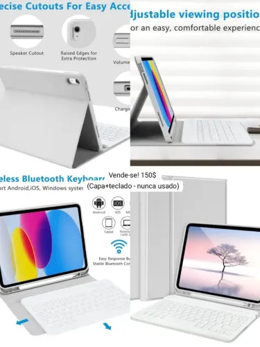Capa para tablet com teclado