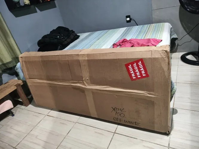 Mesa Diretor em L 150x160x75cm Off-White - Nova Na Caixa