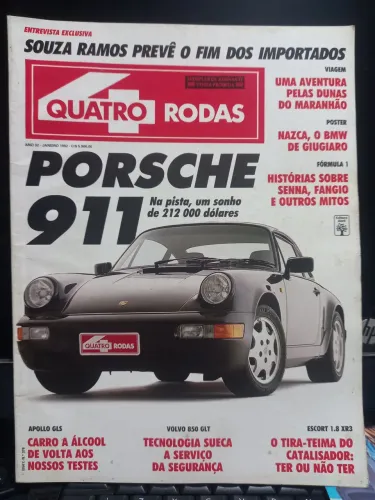Revista quatro rodas Porsche 911