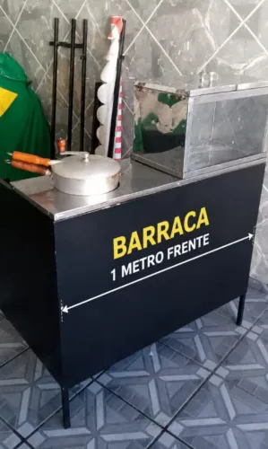 BARRACA DE PIPOCA + ESTUFA + PANELA + FOGAREIRO