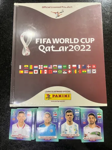 Álbum copa 2022 capa dura bordo completo para colar