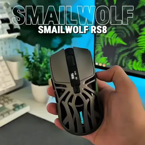 Mouse Gamer 2.4G Bluetooth Recarregável Smailwolf Rs8 PAW 3311 Tri-Mode
