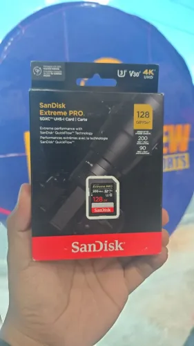 Cartão de memória SanDisk 128gb extremo pro 200mb