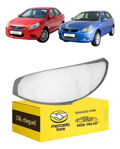 Lente Farol Jac J3 2011 A 2013 Hatch Sedan Turin Le