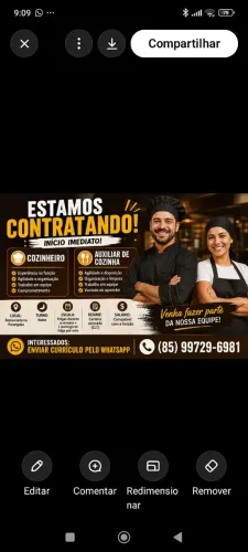 Churrasqueiro e Aux. de Cozinha 