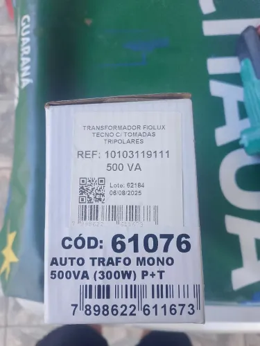 Transformador elétrico 500wts