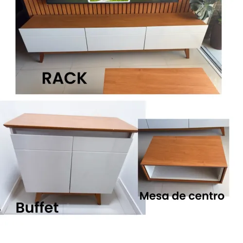 Rack + Buffet + mesa de centro