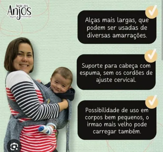 Sling/ carregador de bebê mei tai evolutivo marca ateliê dos anjos