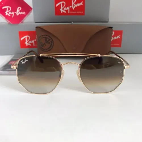 Óculos de sol ray-ban marshal marrom lentes de cristal