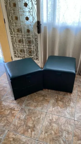 2 Organizadores Puff Baú 50 x 50