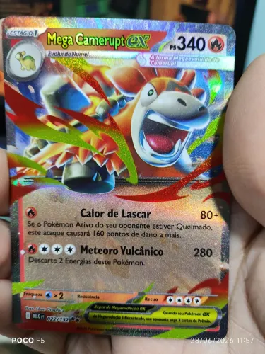Carta pokémon Mega camerupt ex Mega evolução 