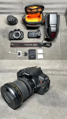 Canon T5i + Lente 10-22mm + Flash Yongnuo + Kit Completo