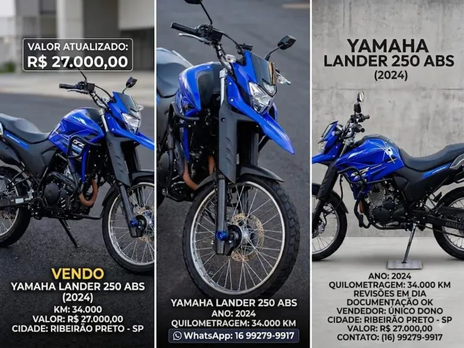 ? YAMAHA LANDER 250 ABS 2024 À VENDA! ?