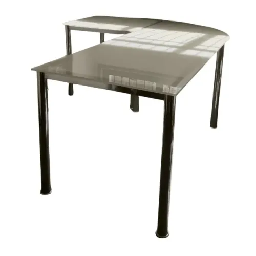 Mesa Tok e Stok para Escritório de Vidro em L 
