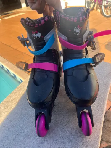 Patins Infantil Ajustável 33-36 - Ótimo Estado!