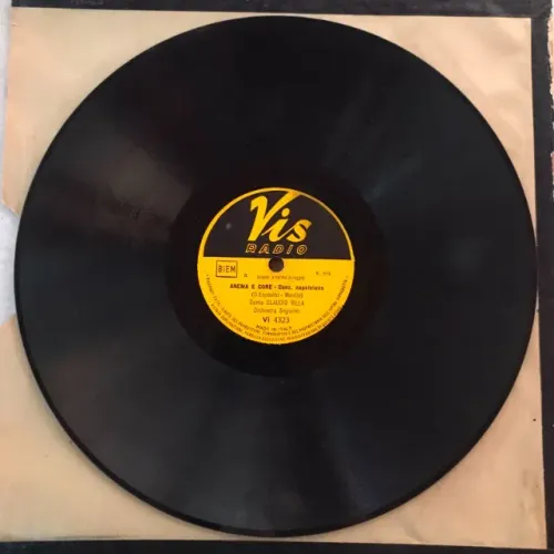 Single 10" 78 rpm - Claudio Villa - Anema E Core / Na Sera E Maggio - 1951 - made Italia