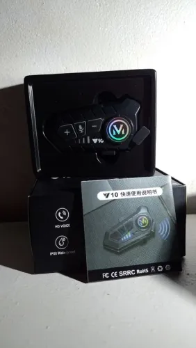 Intercomunicador Bluetooth capacete aberto e fechado 