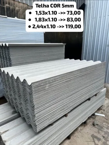 SUPER PROMOÇÃO DE TELHAS COR 5MM