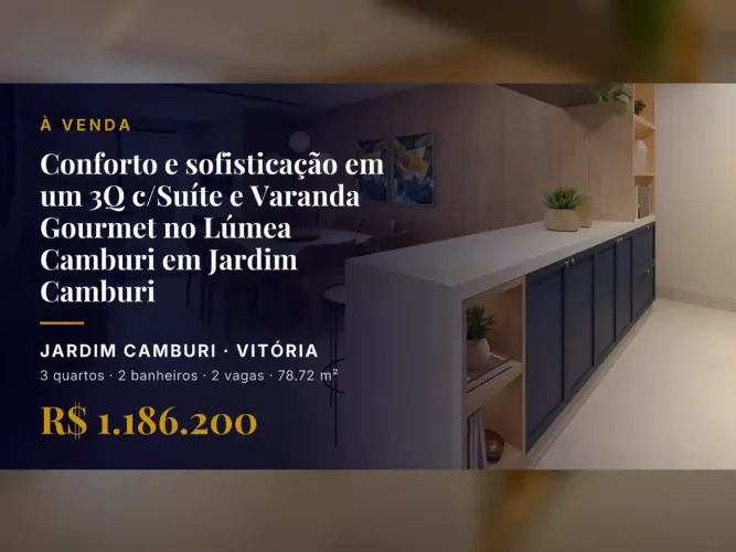 Venha Conhecer: Apartamento Único em Jardim Camburi, Lúmea Camburi