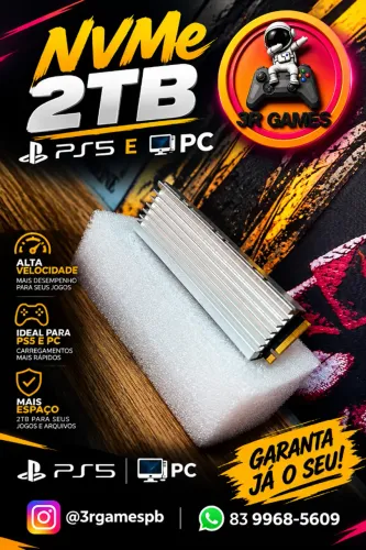 Nvme 2TB Ps5 e PC