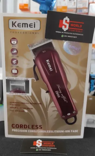 Máquina Kemei de cortar cabelo - Store World 