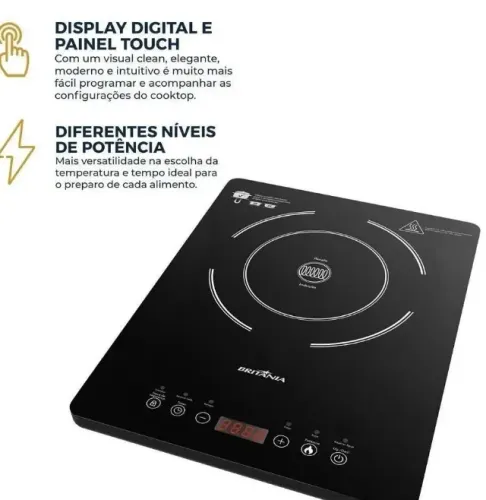 Fogão Cooktop De Indução Britânia 1 Boca - 110V