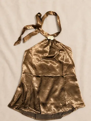 Blusa frente única marrom nova