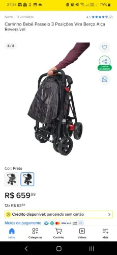Carrinho de bebe semi novo