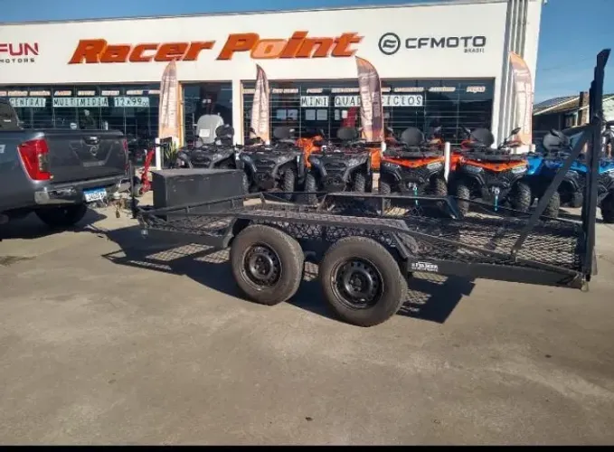 Reboque Carretinha trucado com freio para quadriciclo e utv