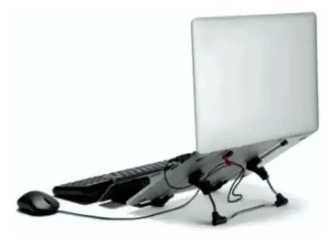 Dois suporte para notebook de ferro