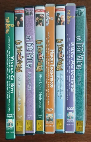 DVD - Lote 8 DVDs Os Três Patetas