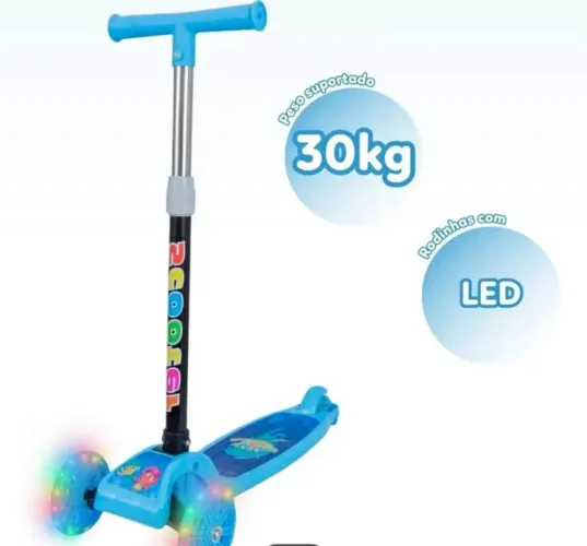 Patinete infantil LED NOVO na caixa