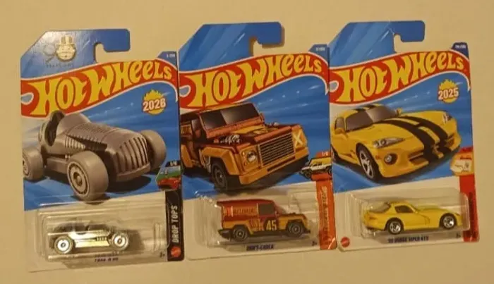 Lote 3 Hot Wheels Novos Lacrados Dodge Viper Monopoly Drift Cadet