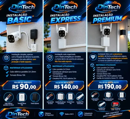 Serviço Instalação de câmera