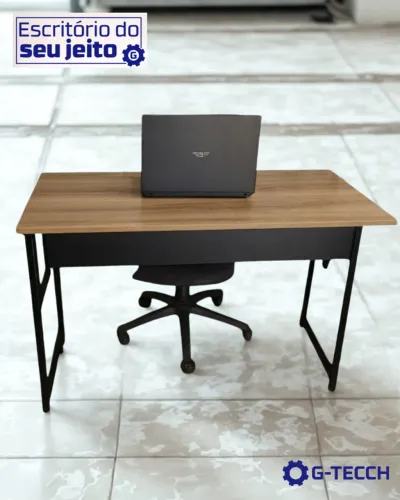 Mesa Industrial 1,1m REFORÇADA Amadeirada NOVA Multiuso Computador Notebook de Escritório