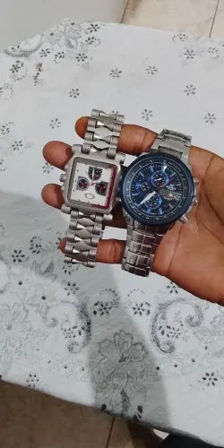 Corrente de pra e relógio Casio e Okley