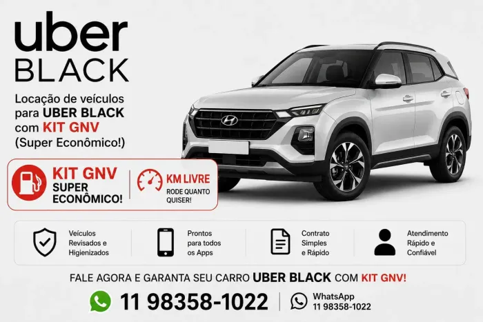 LOCAÇÃO UBER BLACK ///  KIT GNV ///<br><br>