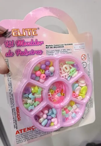 kit de Montar Pulseiras - miçangas - Fio -kit Para bijuteria Infantil Loja Coimbra Entrega