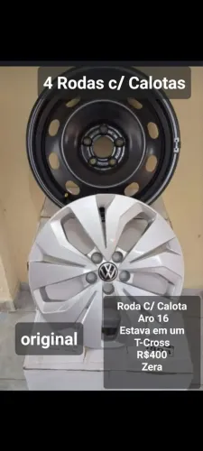 Rodas Aro 16 + Calotas = Zero