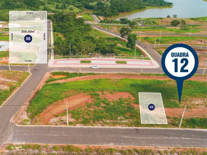 Terreno de 300mts com vista para o Lago Corumbá
