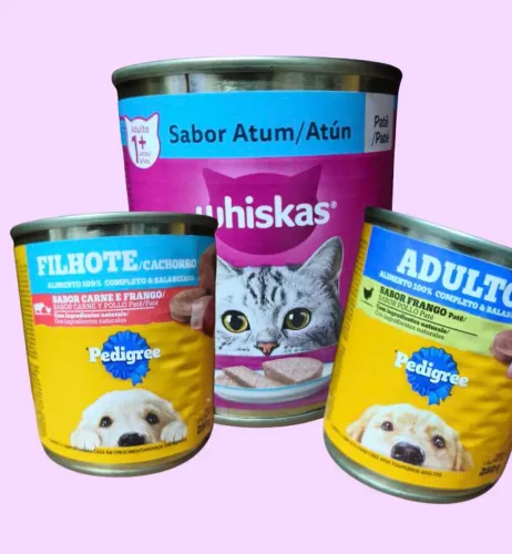 Ração úmida patê cachorro adulto, filhote ou gato ( escolher opção no chat)