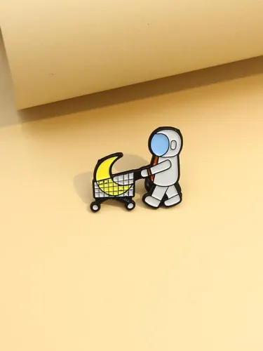 Botton Astronauta e Lua, novo