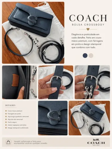 Bolsa Coach Tabby Shoulder Bag 26 - Azul