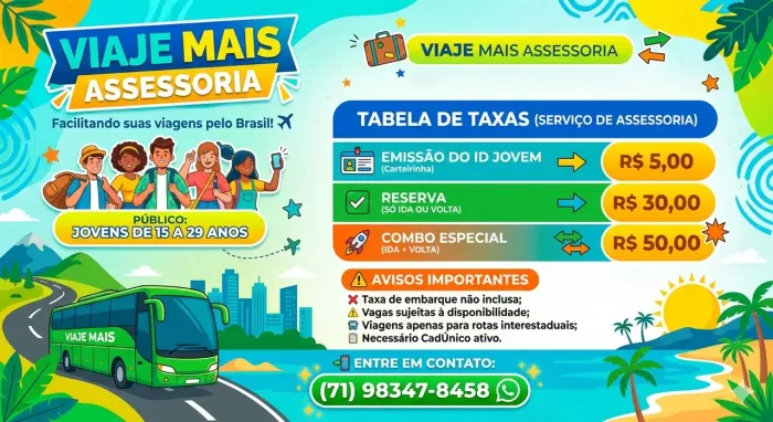 Assessoria de Viagens - ID Jovem e Reservas de Passagens