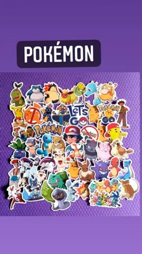 KIT 7 ADESIVOS POKÉMON POR 10 REAIS 